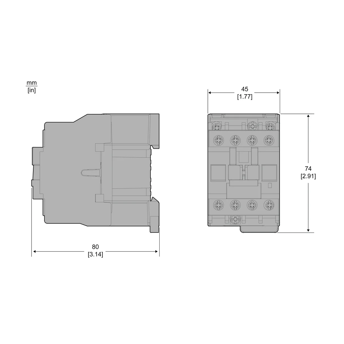Easy TeSys contactor 3P(3 NO) - AC-3 - <= 440 V 18A - 220 V AC coil 5