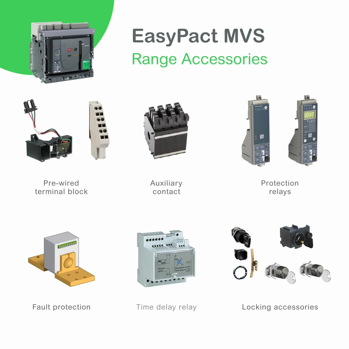 EasyPact MVS - Air Circuit Breaker, 4 Poles, 3200A, 50kA, MF, ETA2I, Fixed, Manual With Current Metering 2
