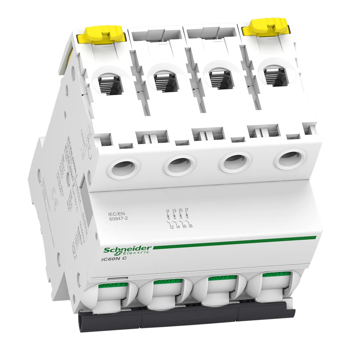 iC60N - miniature circuit breaker - 4P - 20A - C curve 3