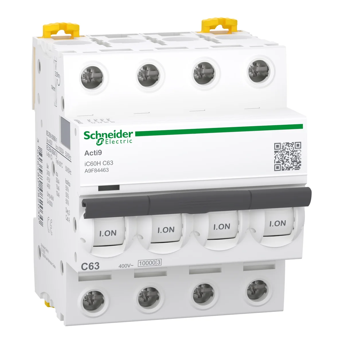 iC60H - miniature circuit breaker - 4P - 63A - C curve