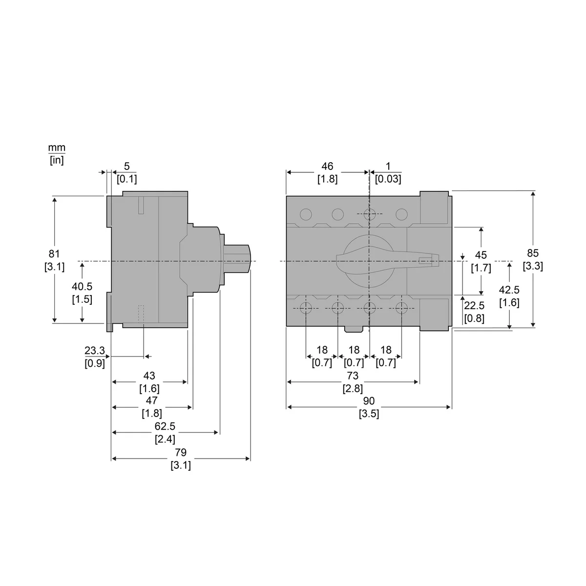 switch-disconnector Compact INS63 - 4 poles - 63 A 2