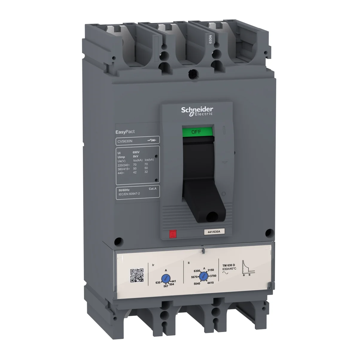 Easypact CVS - CVS400N TM400D circuit breaker - 3P/3d