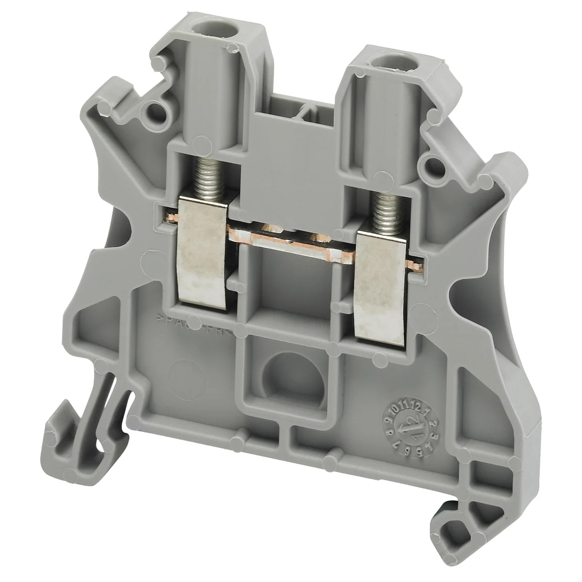 Linergy passthrough terminal block - 2.5mm² 24A single-level 1x1 screw - grey