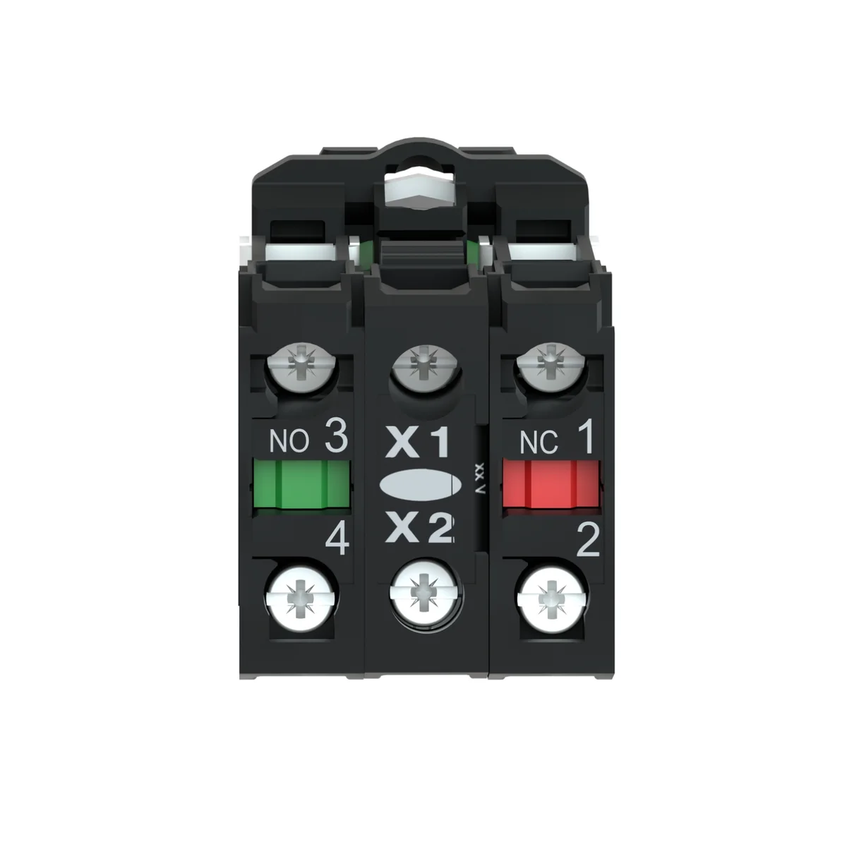 red flush complete illum pushbutton Ø22 spring return 1NO+1NC 220...240V 5