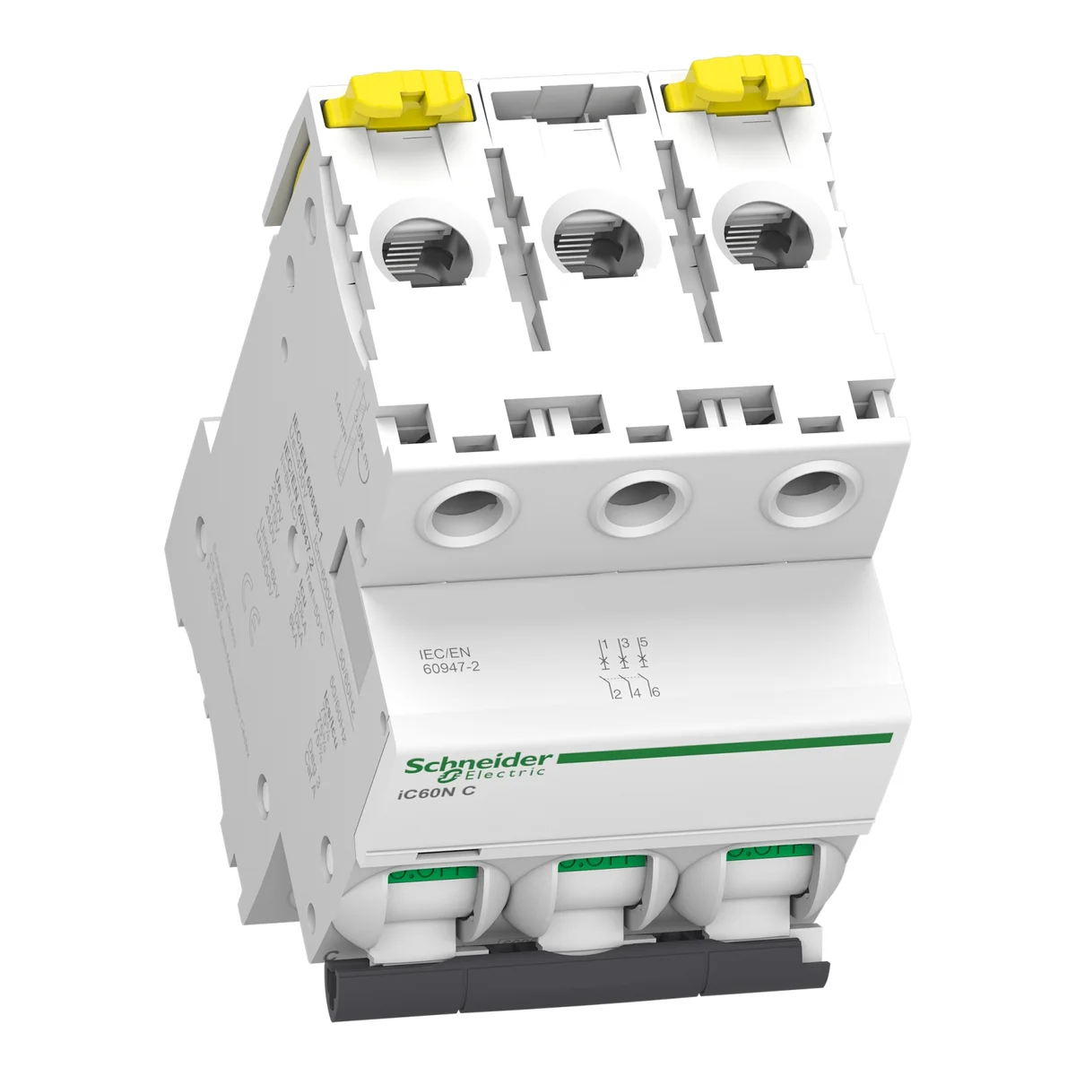 iC60N - miniature circuit breaker - 3P - 63A - C curve 4