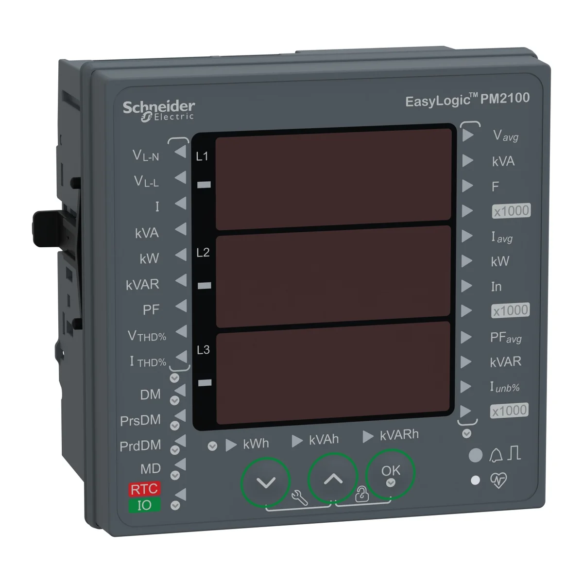 EasyLogic PM2120 - Power & Energy meter - up to 15th H - LED - RS485 - class 1