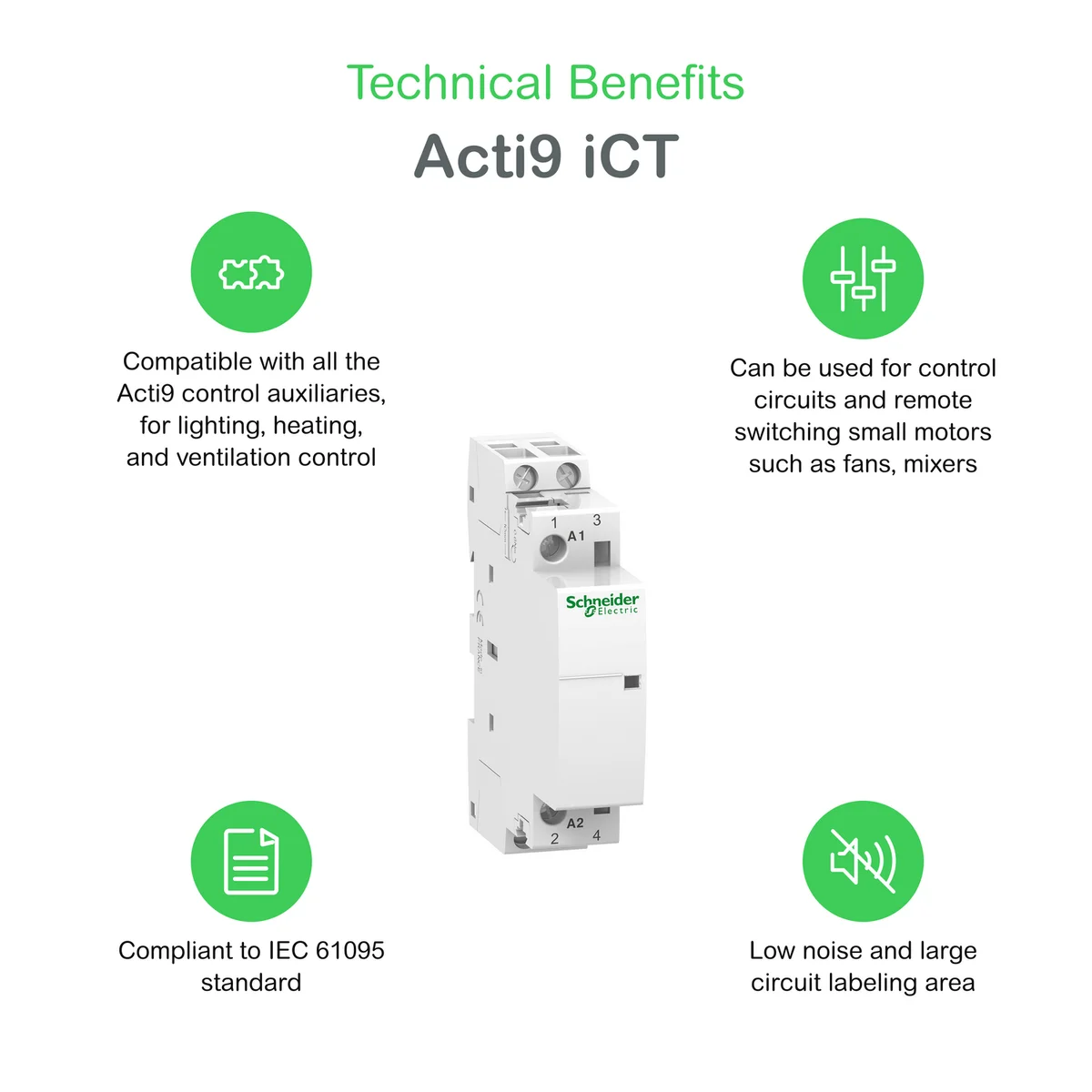 iCT 16A 1NO 1NC 230...240V 50Hz contactor 2