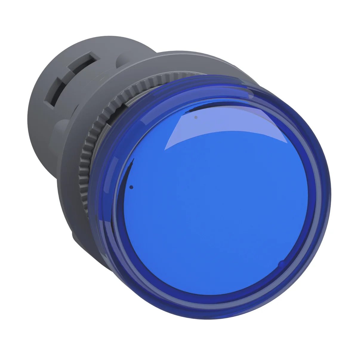 round pilot light Ø 22 - blue - integral LED - 220 V AC - screw clamp terminals