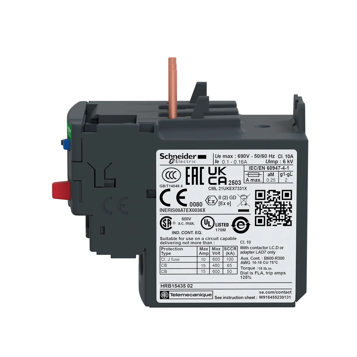 TeSys LRD thermal overload relays - 0.25...0.4 A - class 10A 2