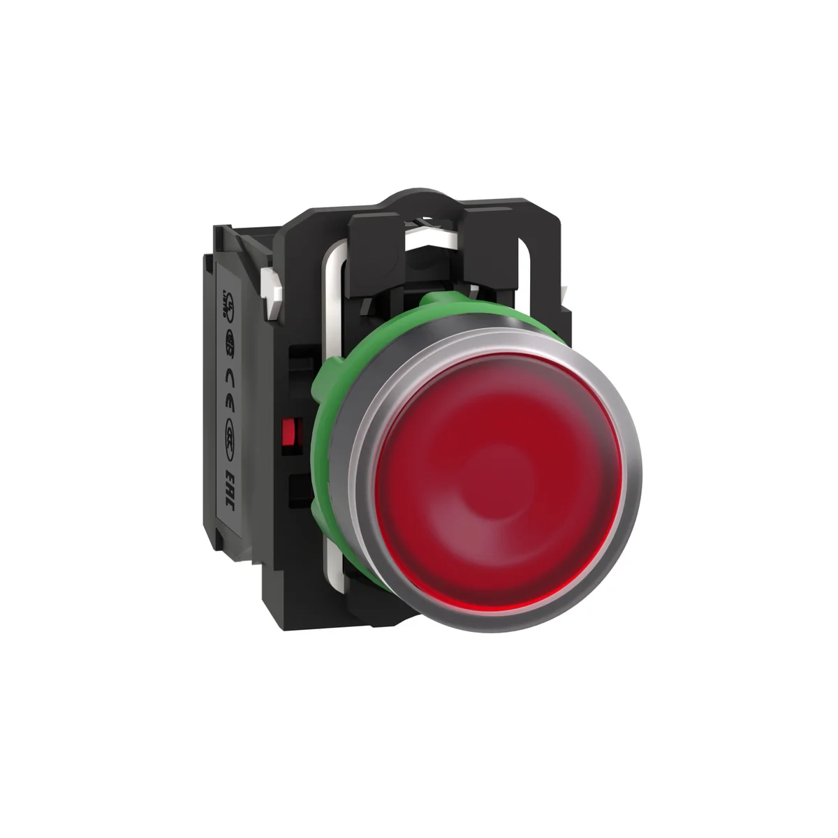 red flush complete illum pushbutton Ø22 spring return 1NO+1NC 220...240V